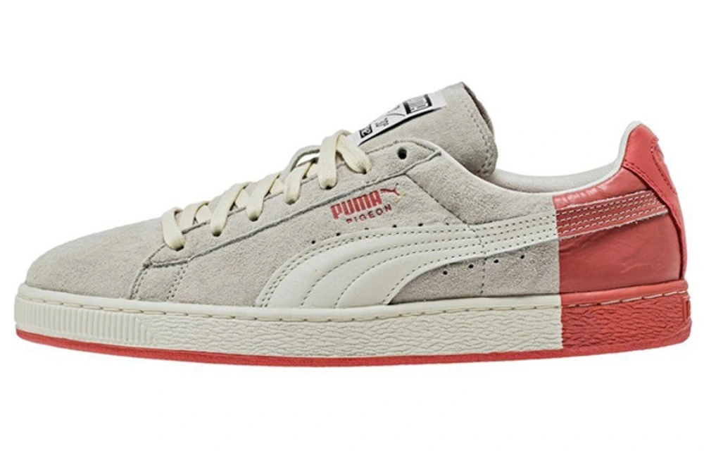 Кеды PUMA Suede бело-розовые удобные унисекс, Размер: 44 | Китай.рф