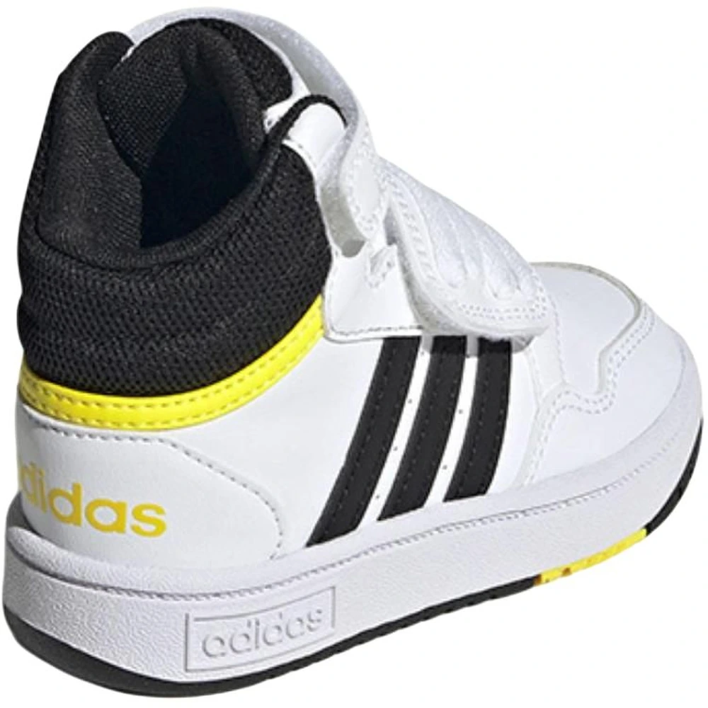Кроссовки adidas neo Hoops MID 3.0 AC для детей, бело-черно-желтые, Размер: 25 | Китай.рф