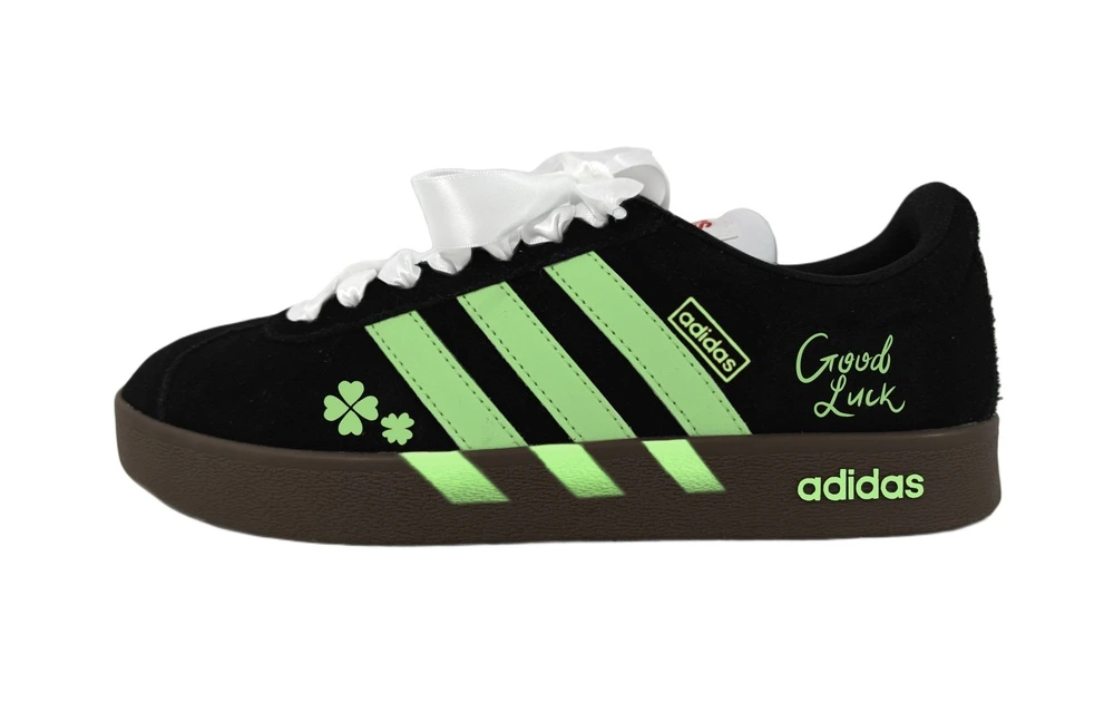 Кроссовки adidas neo VL Court 2.0 с рисунком клевера, зеленые, Цвет: зеленый, Размер: 36 | Китай.рф