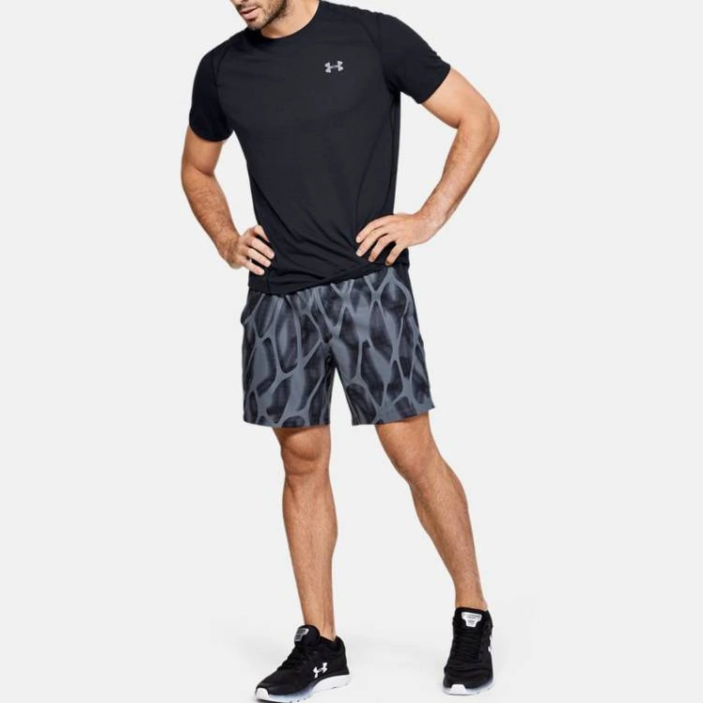 Футболка Under Armour Streaker 2.0 Shift тонкая мужская черная с рукавами-реглан, Цвет: черный, Размер: S | Китай.рф