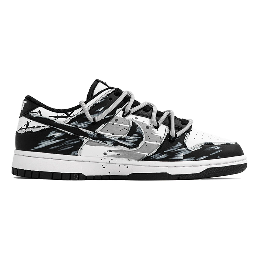 Кроссовки Nike Dunk Kaleidoscope Bamboo для скейтборда, Цвет: Черный, белый и серый, Размер: 35.5 | Китай.рф