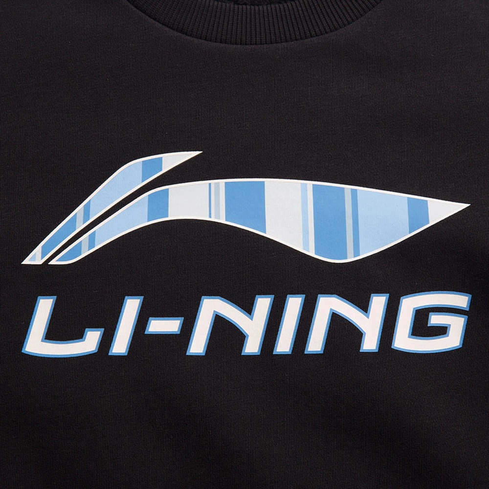 Толстовка Li Ning с круглым вырезом для подростков, Цвет: черный, Размер: 130 | Китай.рф