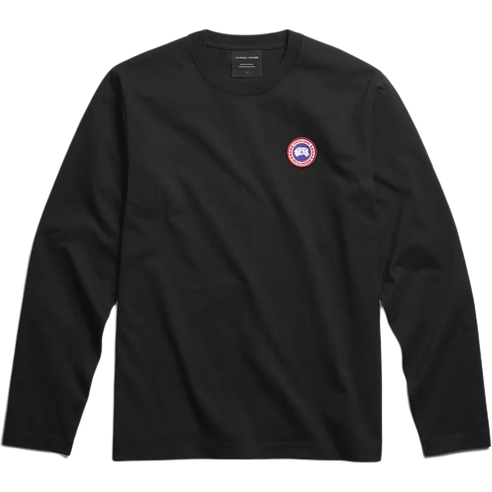 Футболка Canada Goose мужская с красной отделкой, Цвет: черный, Размер: S | Китай.рф