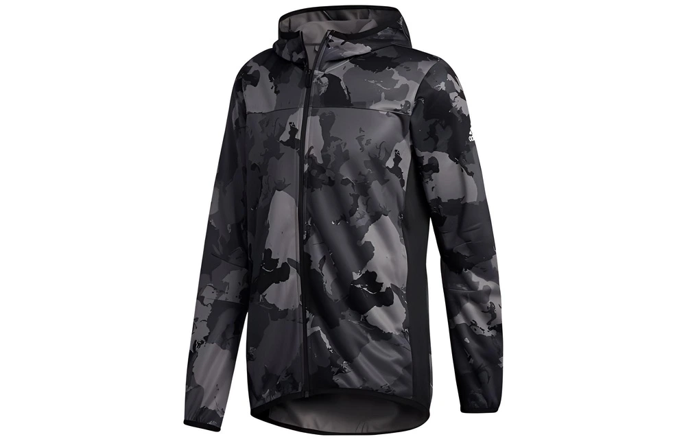 Куртка adidas Con Camo Hoodie мужская серая, Цвет: серый, Размер: XXXL | Китай.рф