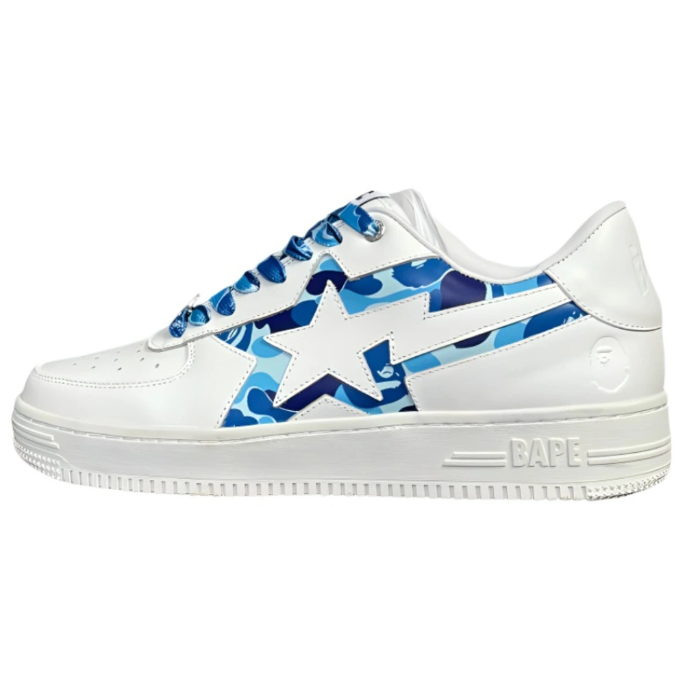 Кроссовки скейтбордические BAPE STA мужские, розовые, Цвет: Белый и синий, Размер: 40 | Китай.рф