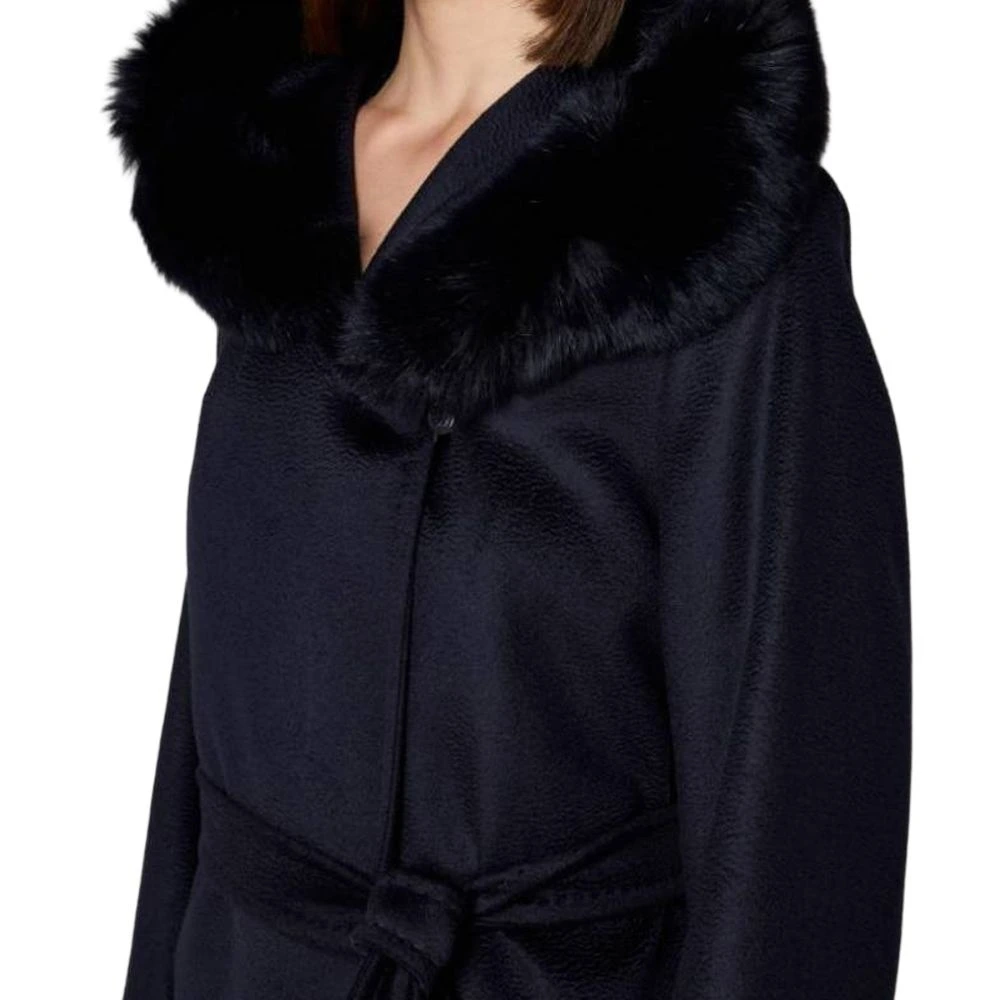 Пальто MaxMara Studio Women's Coat, синее, Цвет: темно-синий, Размер: 36 | Китай.рф
