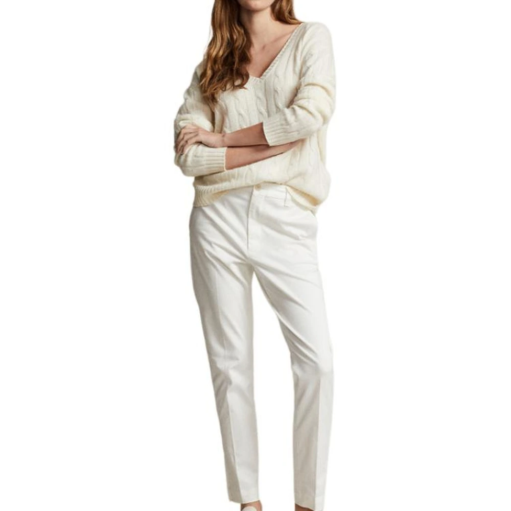 Брюки Polo Ralph Lauren SS24 Casual для женщин, белые, Цвет: Белый, Размер: 8 | Китай.рф