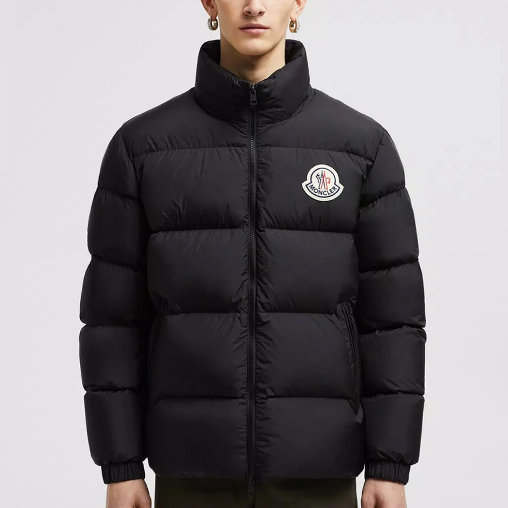 Пуховик Moncler Citalia с логотипом, чёрный, мужской, Цвет: черный, Размер: 1 | Китай.рф
