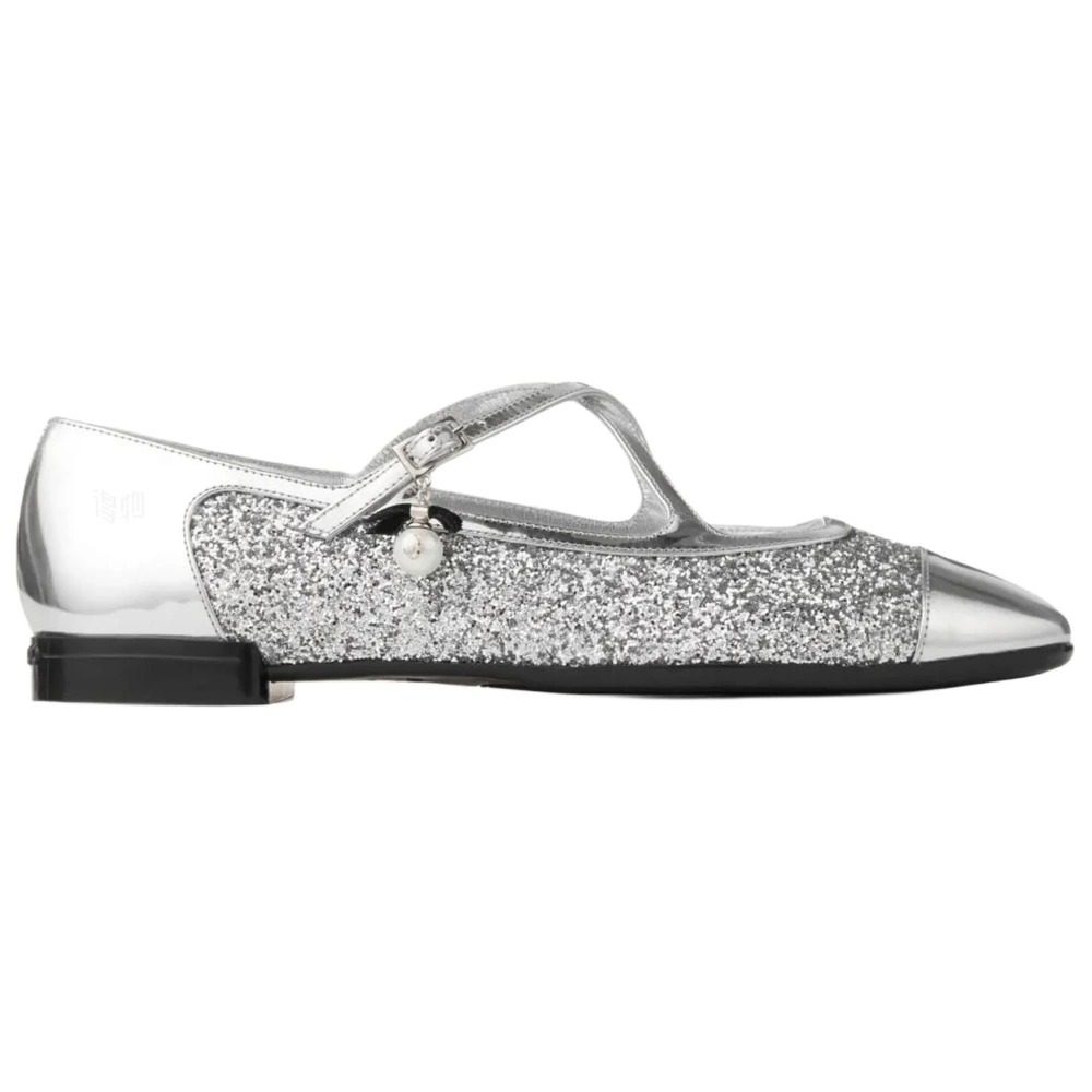 Балетки Jimmy Choo Eleri Ballerina женские серебристые, Издание: С оригинальной коробкой для обуви, Размер: 36 | Китай.рф