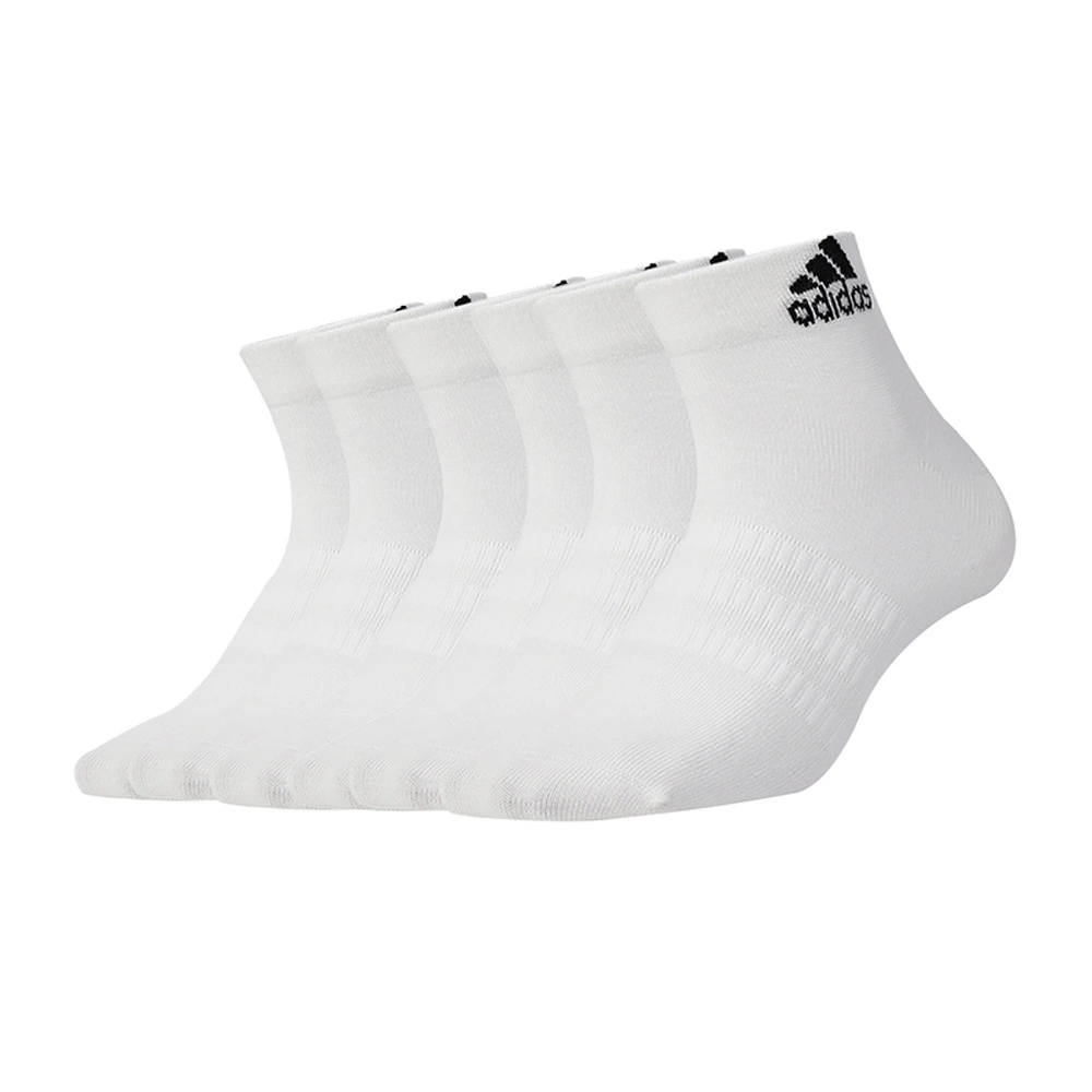 Носки adidas белые с лодыжкой, 3 пары, однотонные, Цвет: 6 пар (белые), Размер: L | Китай.рф