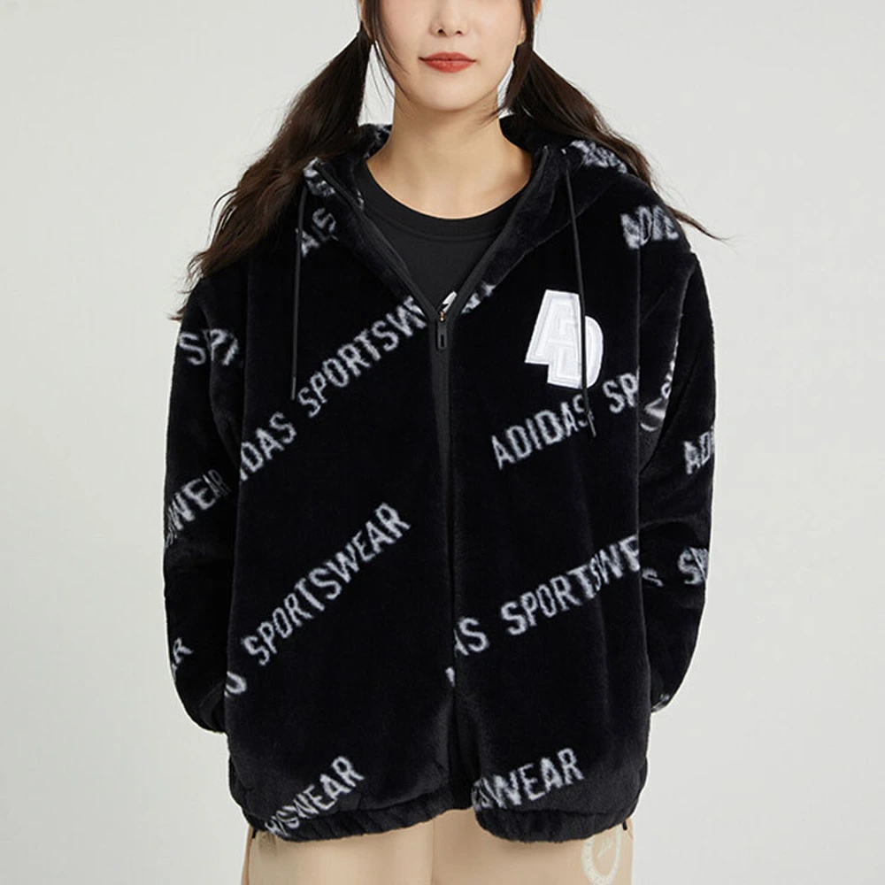 Куртка adidas MONOGRAM женская оверсайз чёрная, Цвет: черный, Размер: S | Китай.рф