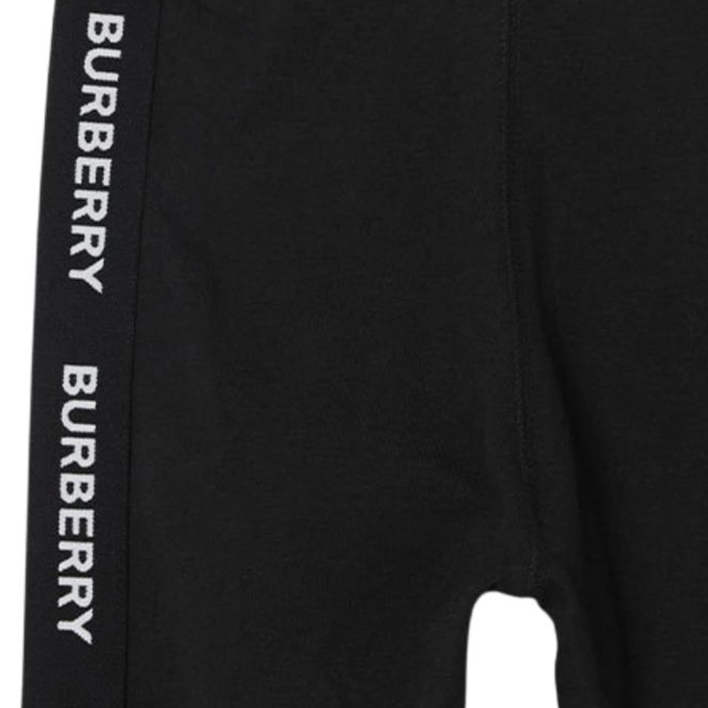Burberry Детские обтягивающие брюки с логотипом (SS21, черные), Цвет: черный, Размер: 14Y | Китай.рф
