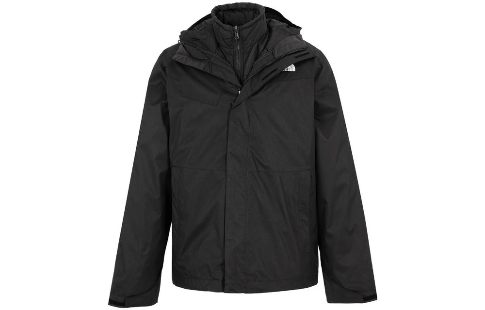 Ветровка The North Face с капюшоном и логотипом, Цвет: черный, Размер: M | Китай.рф