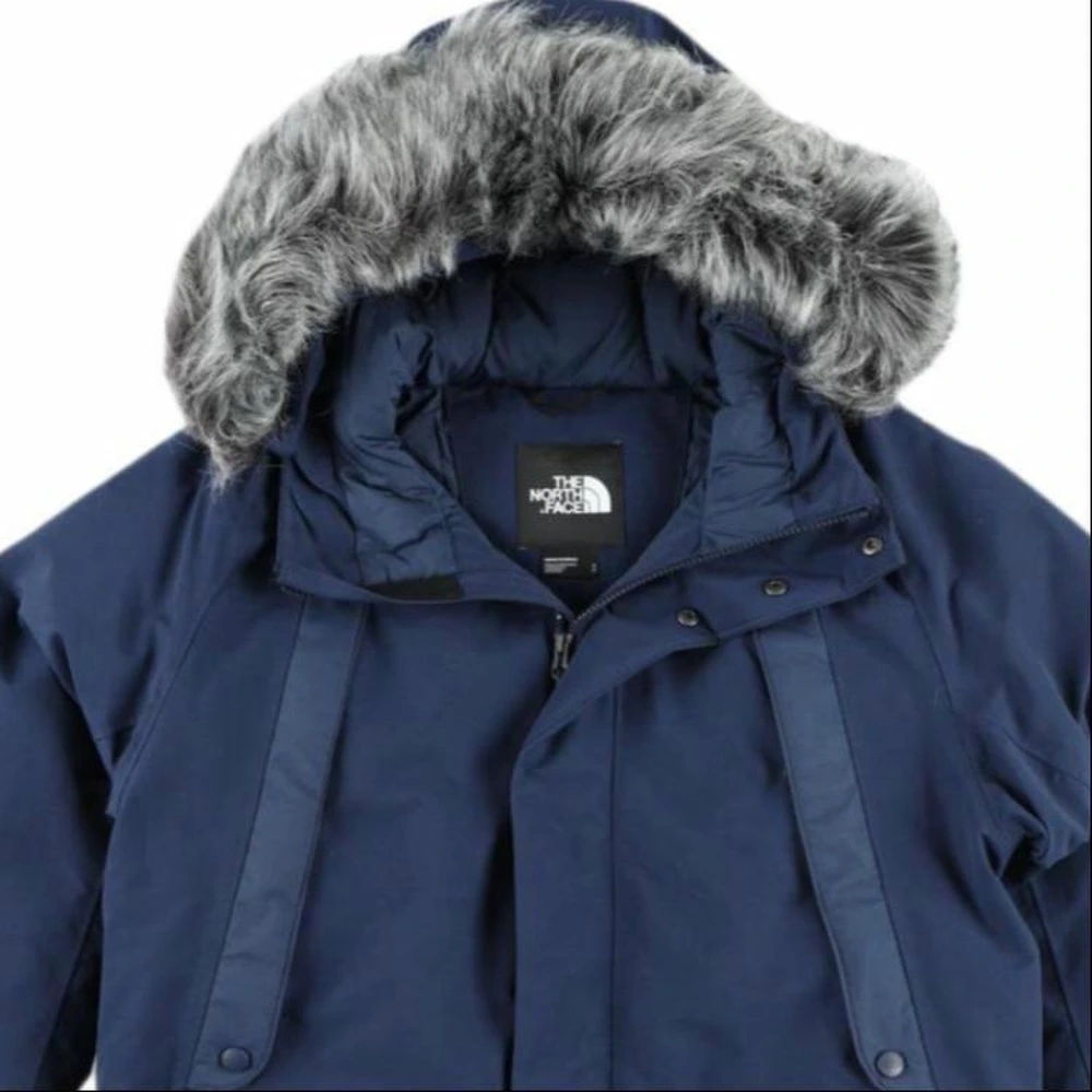 Куртка The North Face мужская темно-синяя на молнии с капюшоном, Цвет: темно-синий, Размер: 2XL | Китай.рф