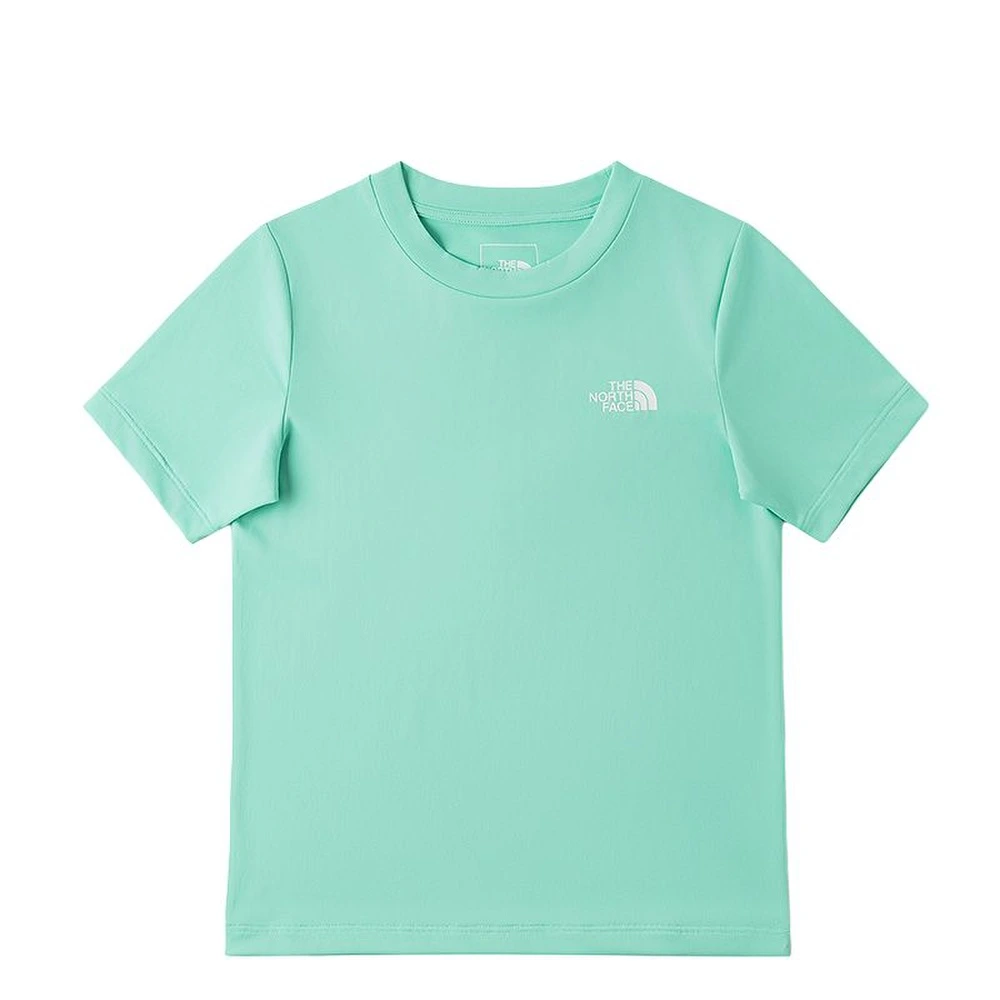 Футболка The North Face SUN CHASE антибактериальная быстросохнущая солнцезащитная легкая с коротким рукавом, зеленая, для младших детей, Размер: 120, Цвет: зеленый | Китай.рф