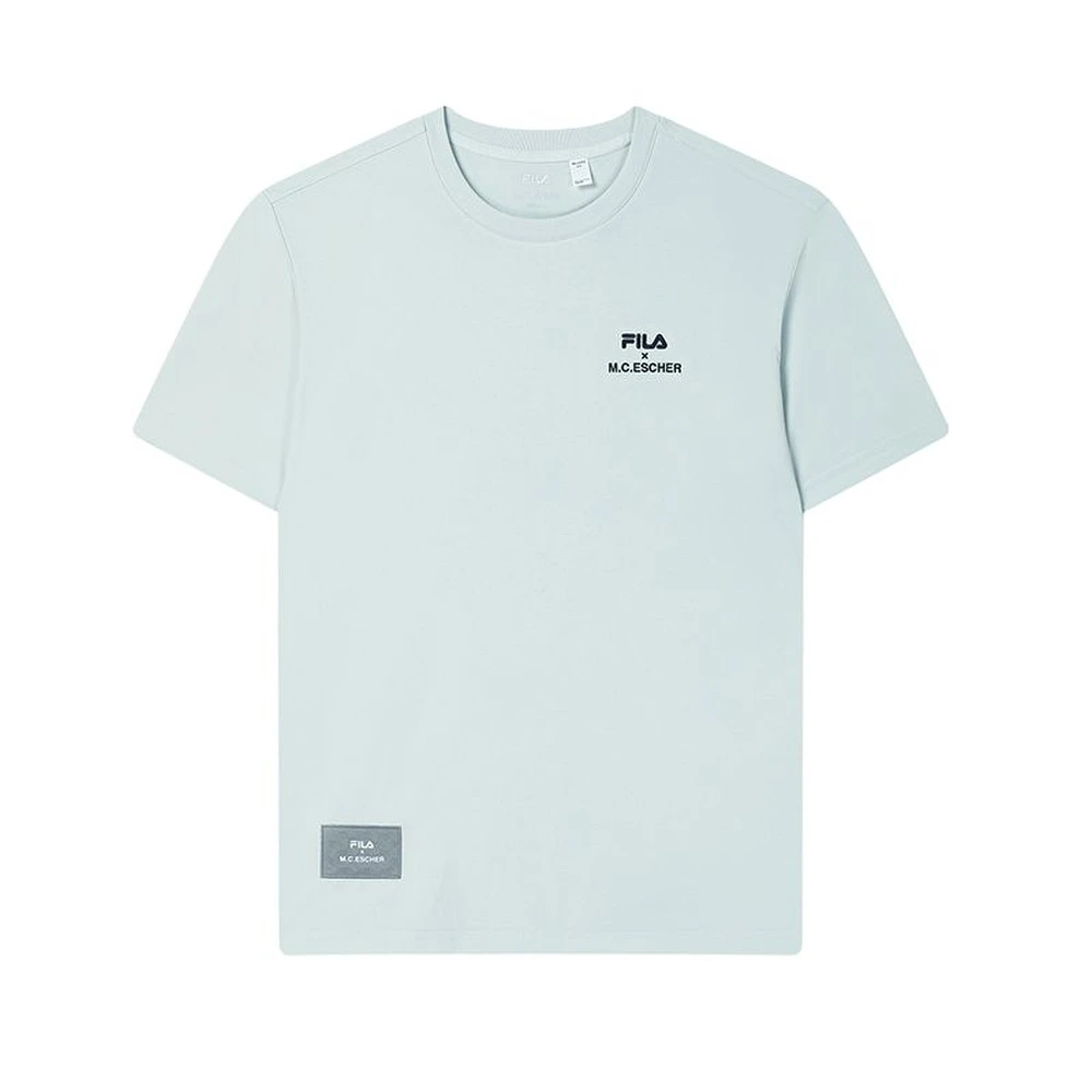 Футболка FILA x M.C.ESCHER мужская, Цвет: Тростниковый сине-зелёный-TQ, Размер: M | Китай.рф
