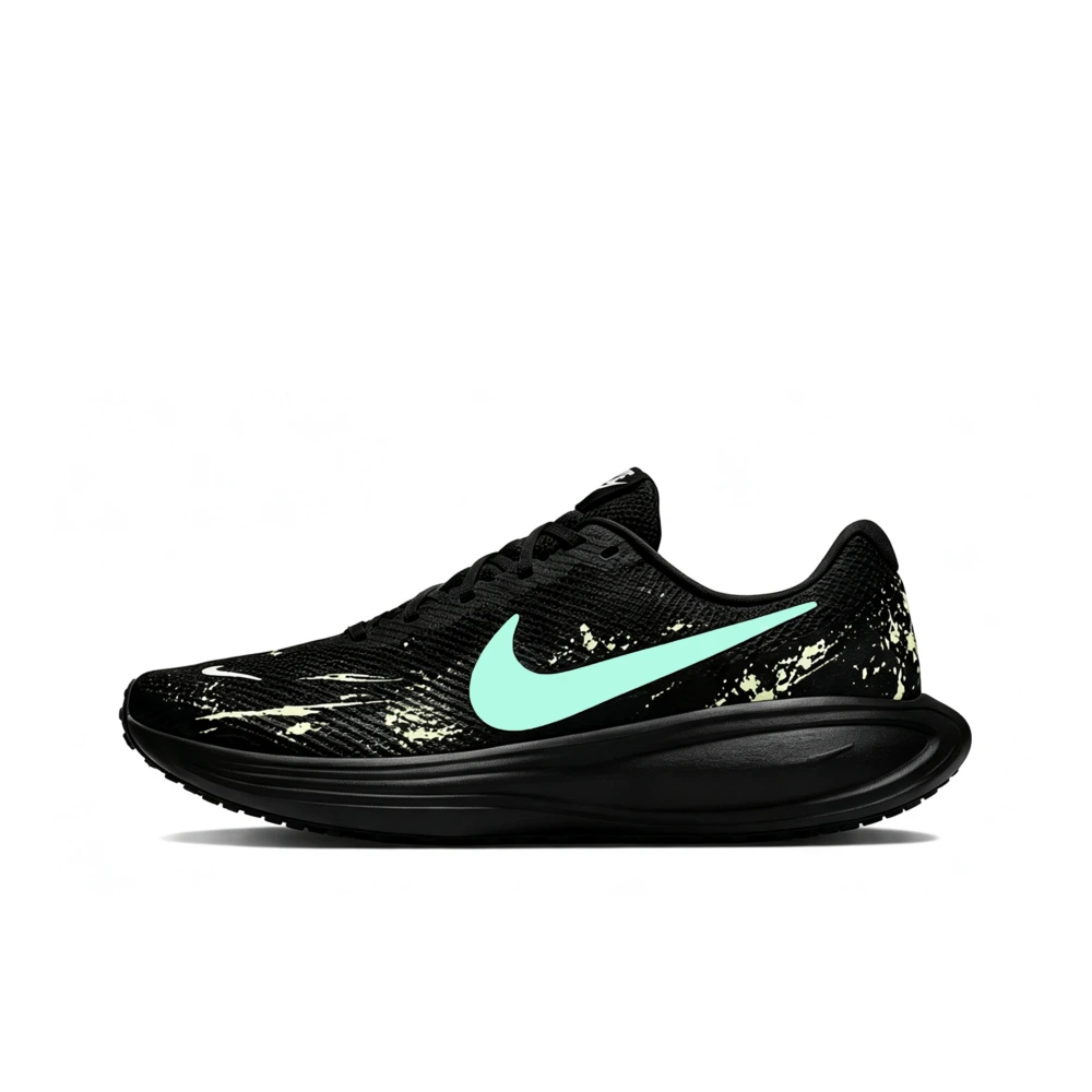 Кроссовки Nike REVOLUTION 8 для бега мужские низкие черно-зеленые, Цвет: черно-зеленый, Размер: 39 | Китай.рф