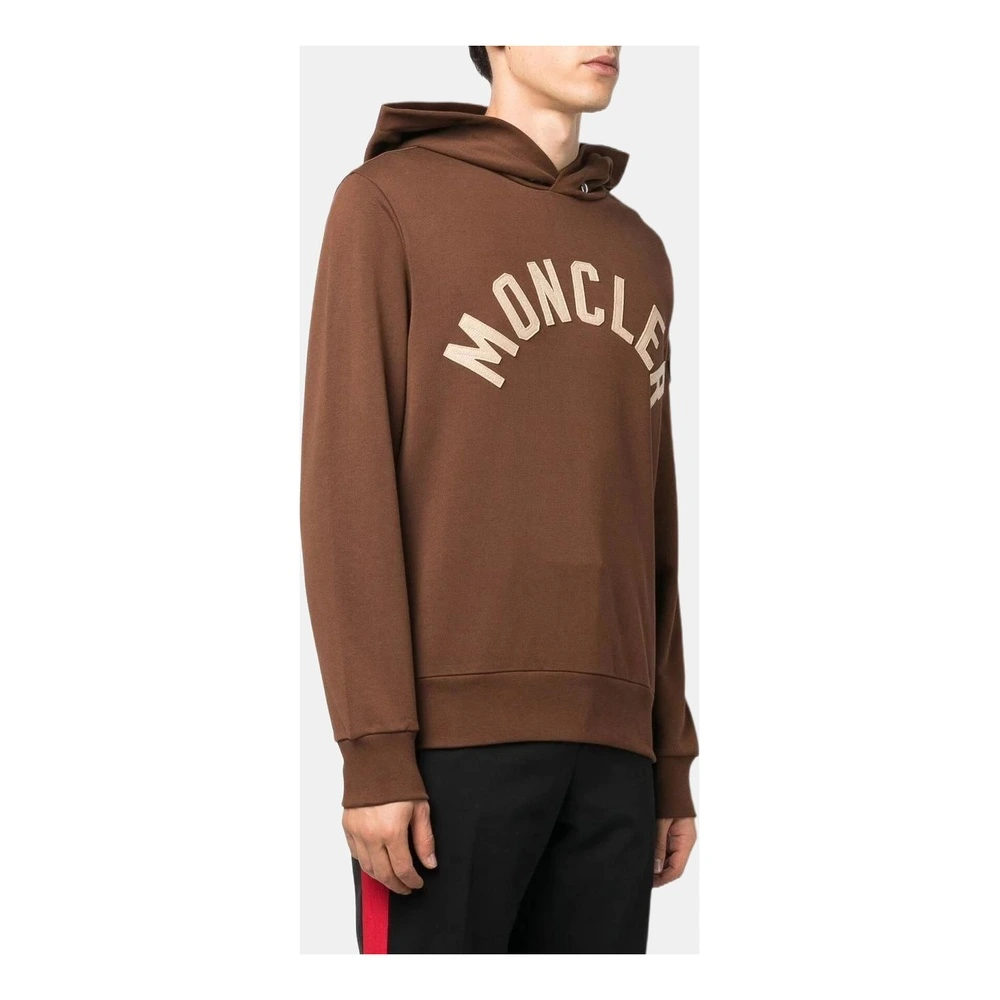 Мужская толстовка Moncler с капюшоном и логотипом, Цвет: коричневый, Размер: L | Китай.рф