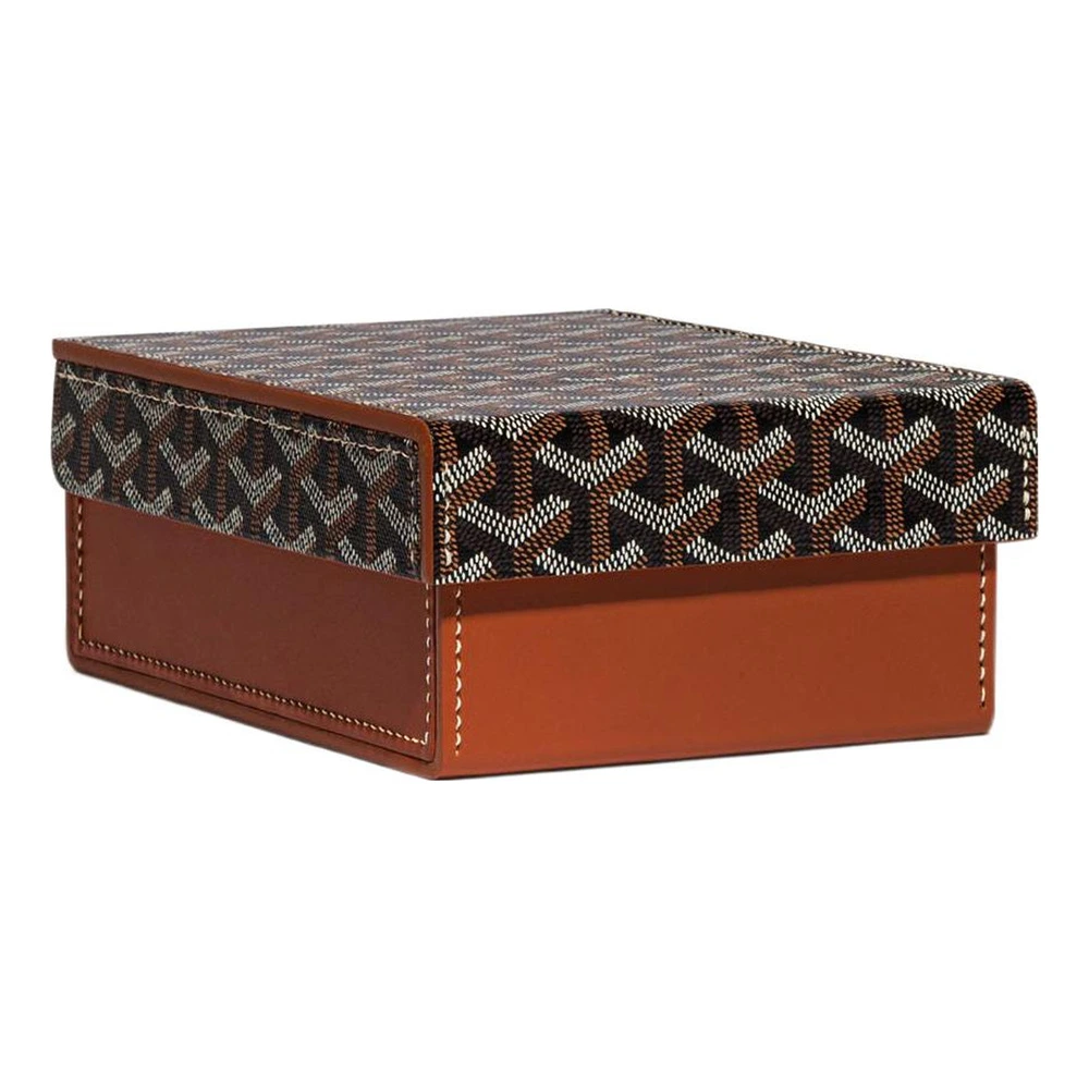 Шкатулка GOYARD MONTRES Canvas With Leather Storage Box, Характеристика: Подарочный пакет (базовая комплектация + оригинальная сумочка) | Китай.рф