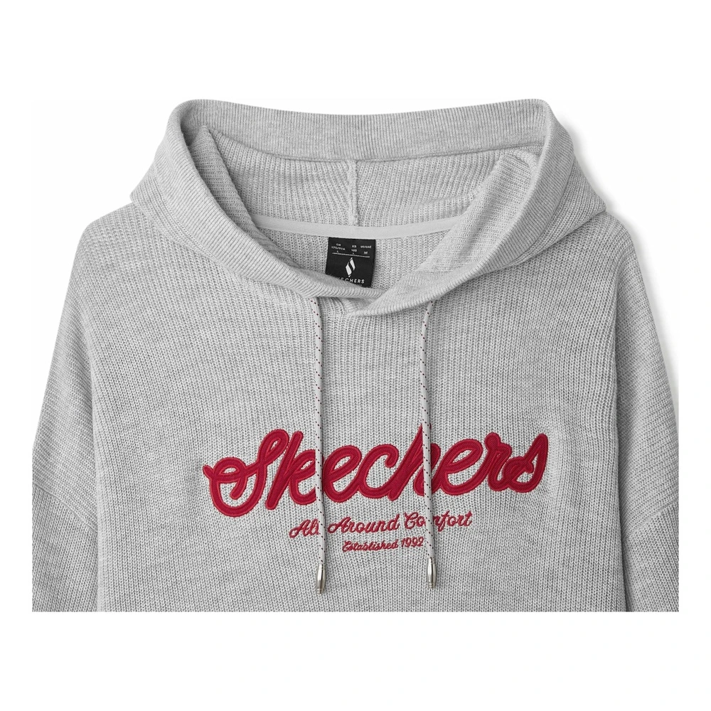 Толстовка Skechers New Year Collection женская и мужская, Цвет: светлый меланжевый серый 0248, Размер: L | Китай.рф