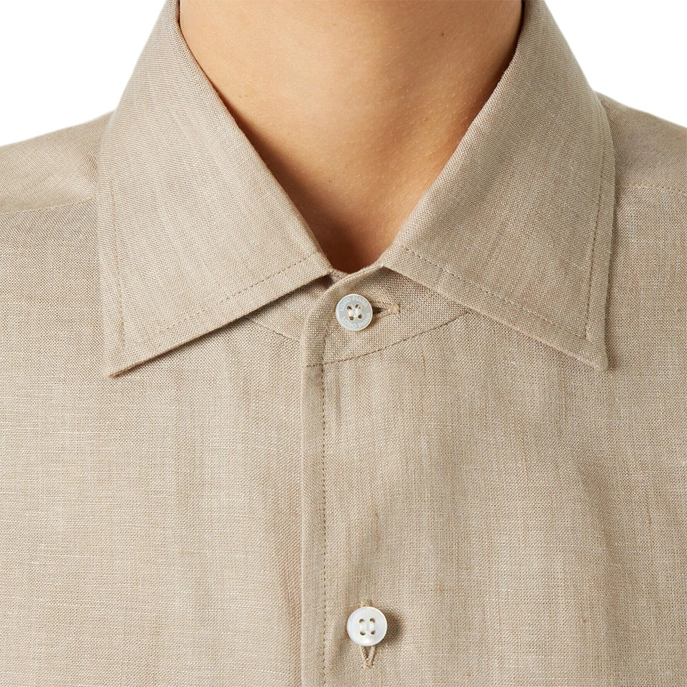 Рубашка Loro Piana Shirts Women's Beige Lapel Moderate, Цвет: бежевый, Размер: 38 | Китай.рф