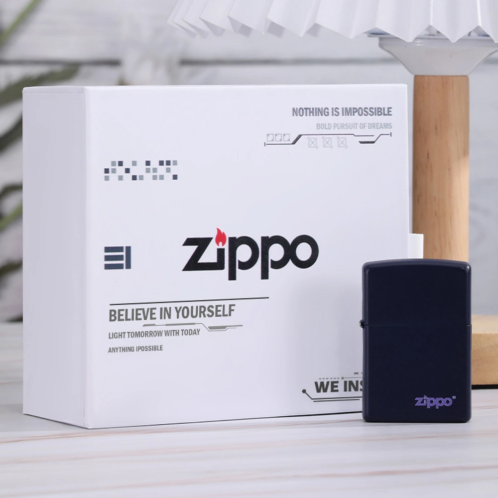 Зажигалка ZIPPO Бензиновая Матовая Синяя, Характеристика: Краска с логотипом цвета морской волны, матовая, шт. | Китай.рф