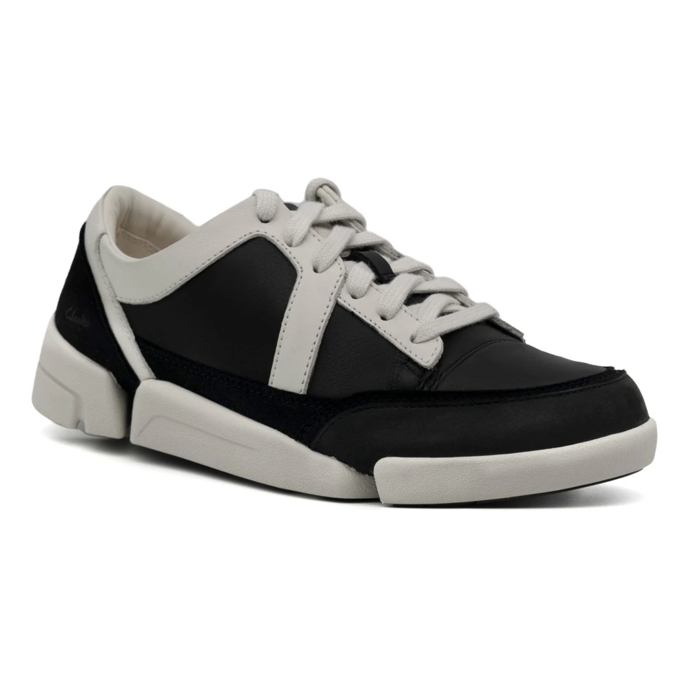 Кроссовки Clarks Textile женские, низкий верх, черно-белые, Цвет: чёрно-белый 261811564, Размер: 35.5 | Китай.рф