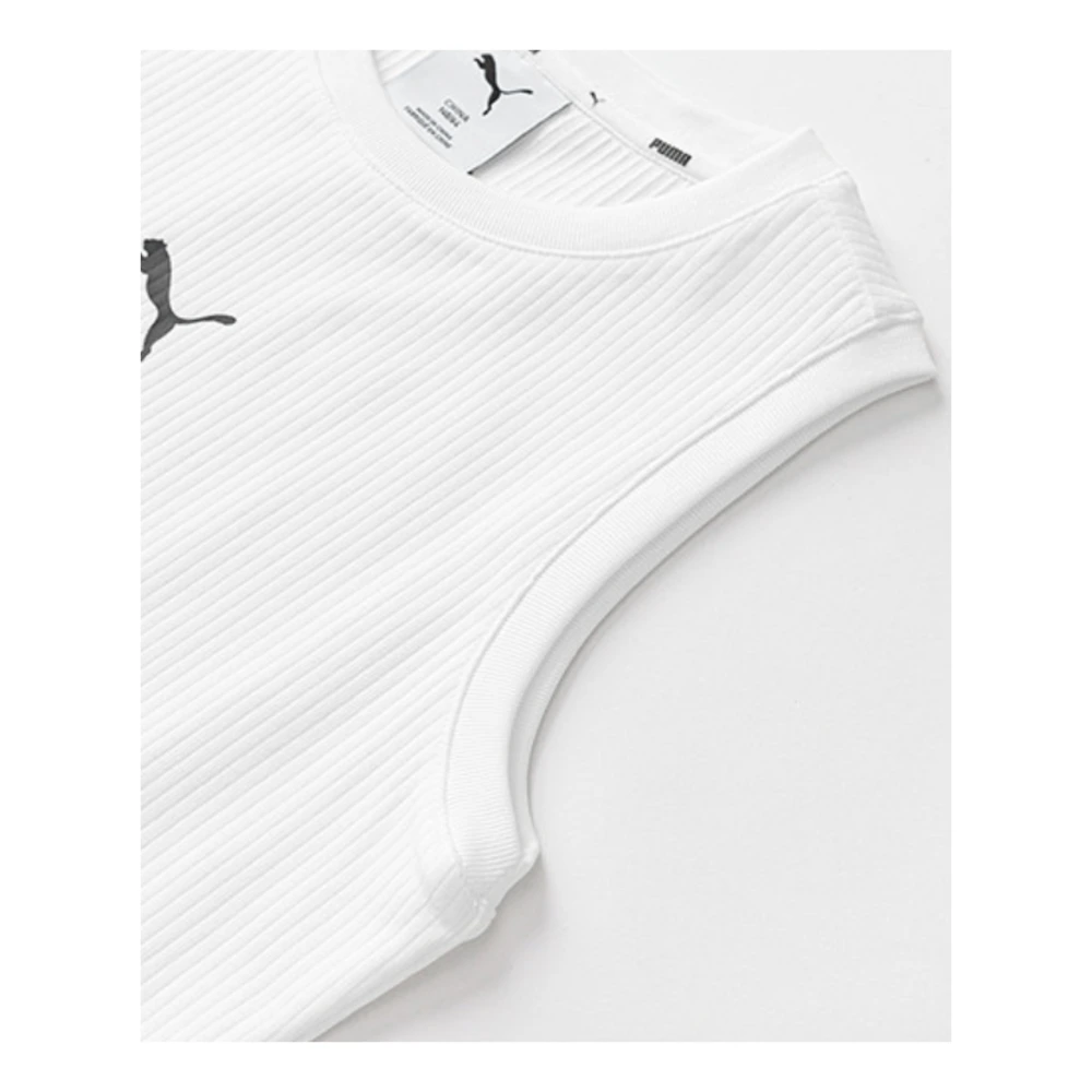 Детская майка PUMA с круглым вырезом, дышащая и быстросохнущая, Цвет: Натуральный белый 10101, Размер: 110 | Китай.рф