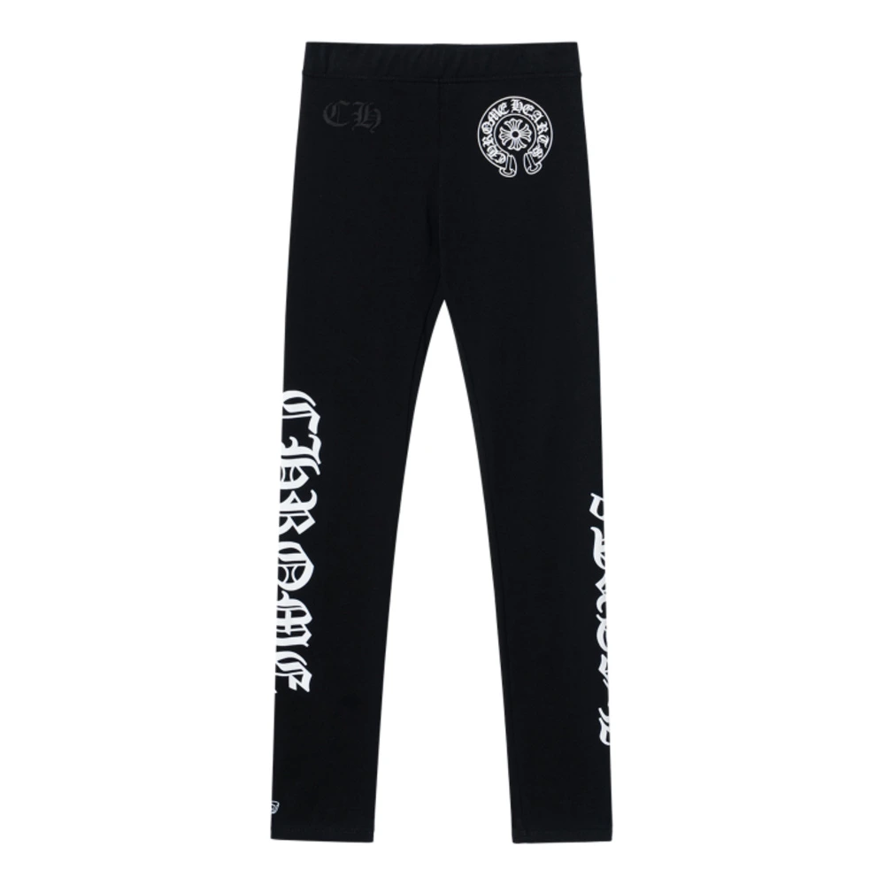 Леггинсы Chrome Hearts с принтом подковы черные, Цвет: черный, Размер: S | Китай.рф