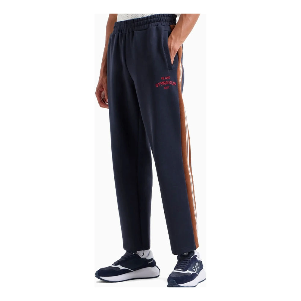 Спортивные штаны EMPORIO ARMANI EA7 с лампасами, Цвет: синий, Размер: S | Китай.рф