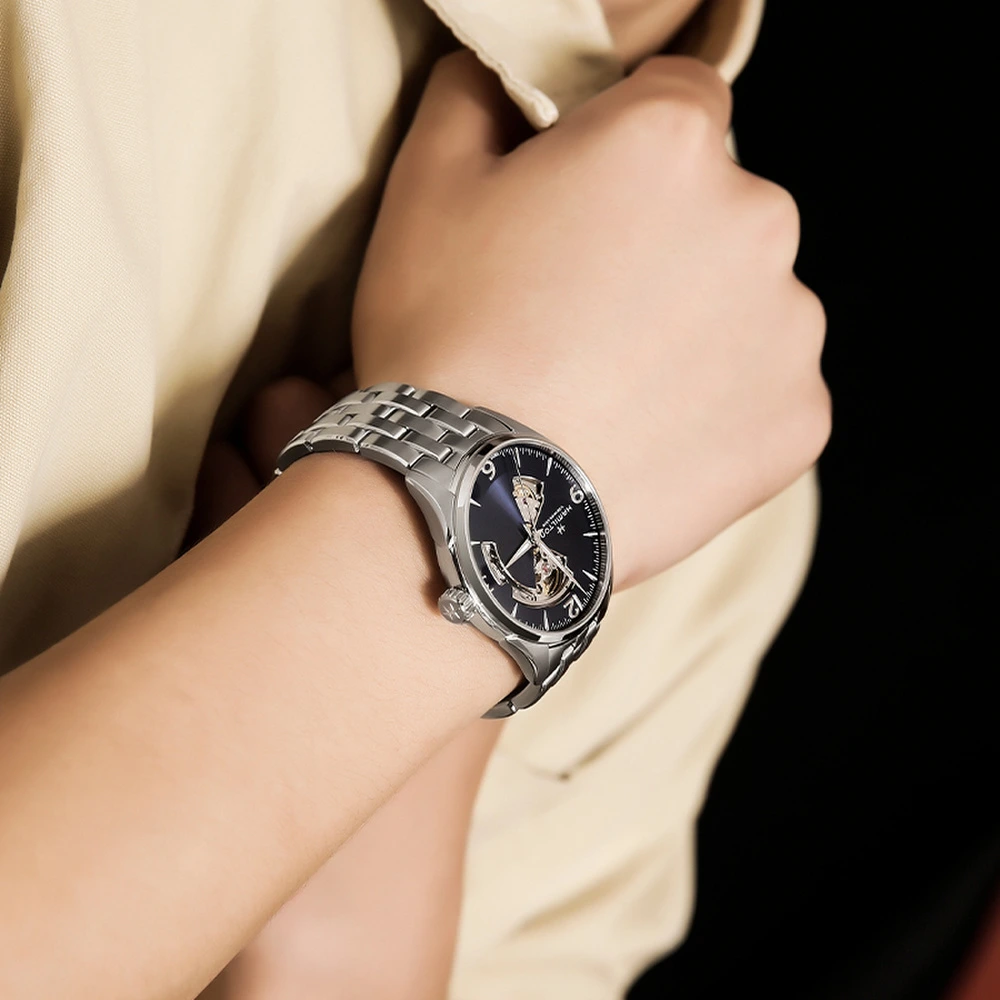Швейцарские часы Hamilton Jazzmaster H32705141 мужские автоматические, Цвет циферблата: синий циферблат, Коробка: Обычная коробка для часов | Китай.рф