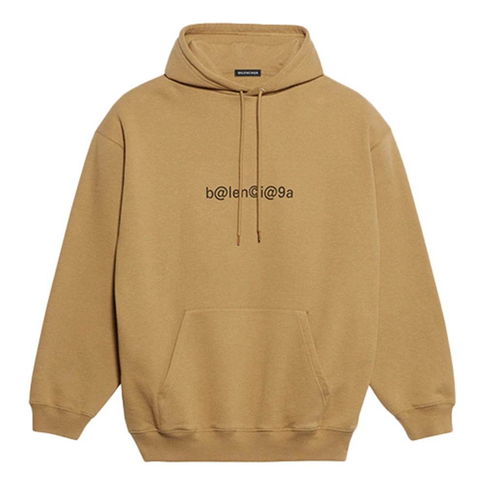 Худи Balenciaga оверсайз с надписью, хаки, унисекс, Цвет: Хаки, Размер: XS | Китай.рф