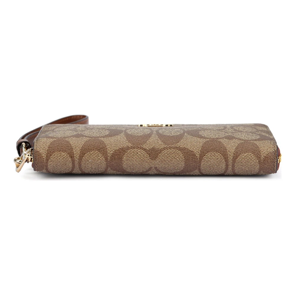 Клатч COACH Zip Around 19 с принтом красно-коричневый, Характеристики: Базовая комплектация (сумка + пыльник) | Китай.рф