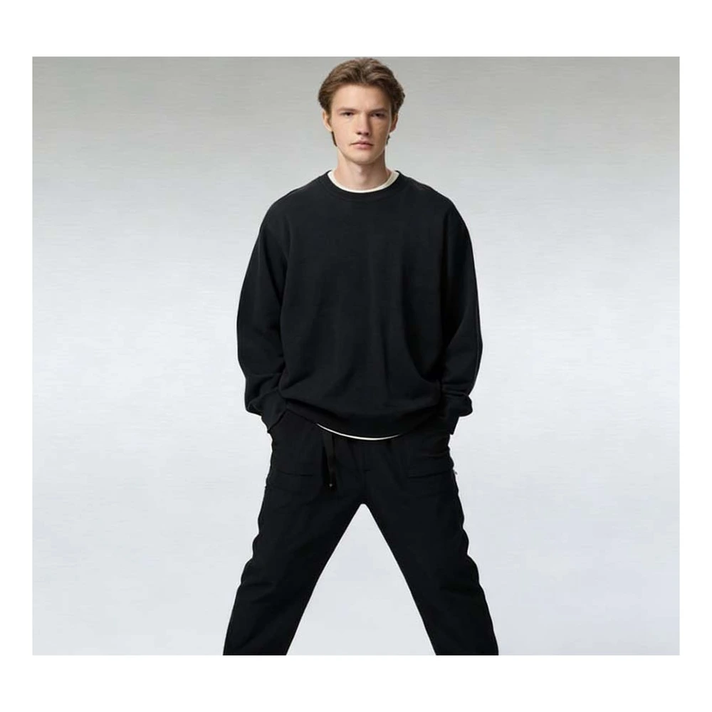 Толстовка UNIQLO SS25 Oversized черная, Цвет: черный, Размер: 160/76A(XS) | Китай.рф
