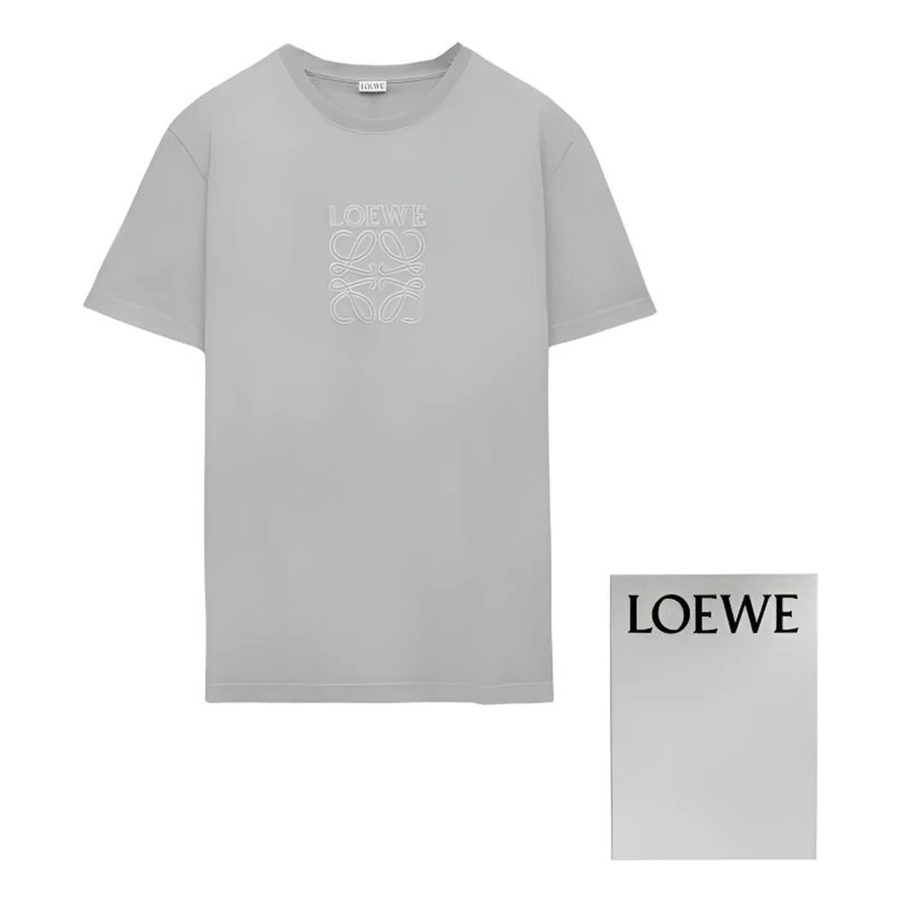 Футболка LOEWE Relaxed Fit мужская, Цвет: светло-серый, Размер: M, Коробка: Нет оригинального подарочного пакета, подарочной коробки | Китай.рф