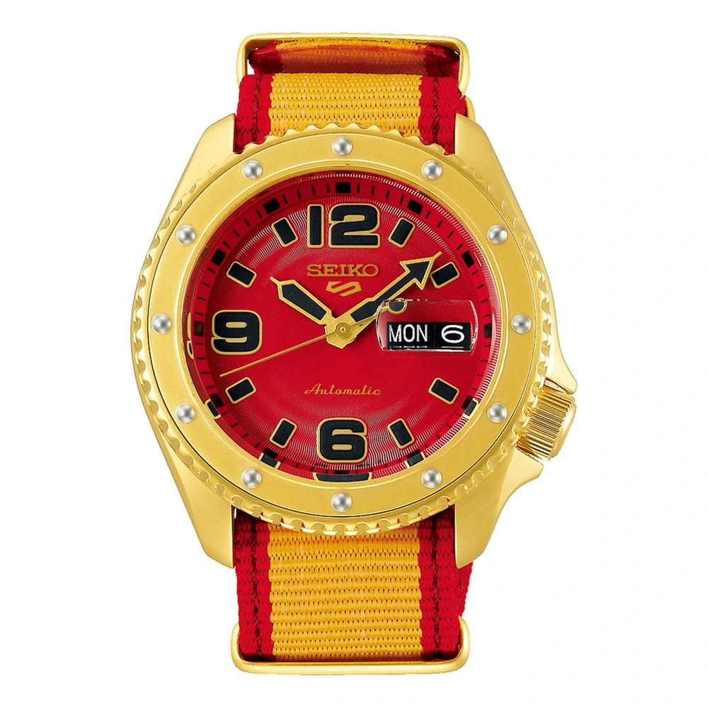 Мужские часы SEIKO Street Fighter Zangief Limited Edition с красным циферблатом, Цвет: Red/Yellow | Китай.рф