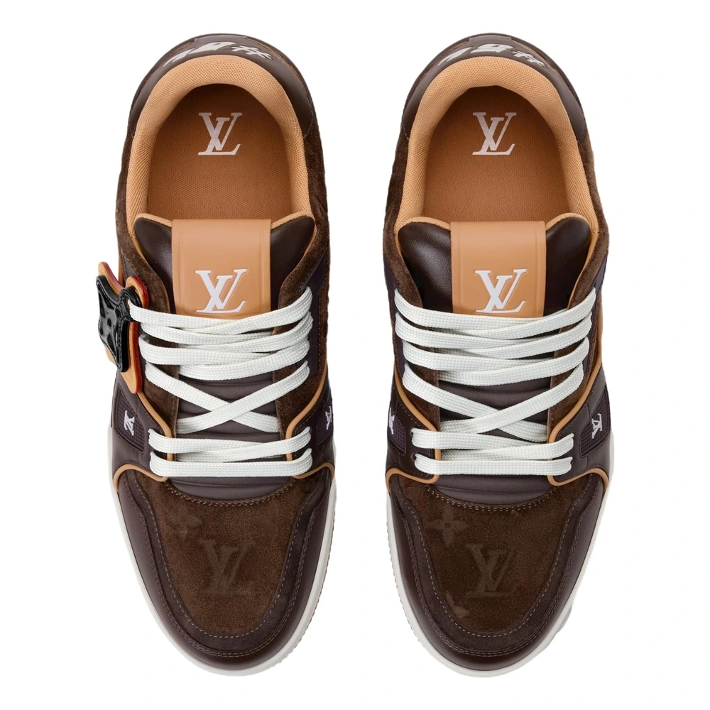 Кроссовки для скейтборда Louis Vuitton Trainer низкий верх каштановые, Цвет: Каштановый, Издание: С оригинальной коробкой для обуви, Размер: 39 | Китай.рф