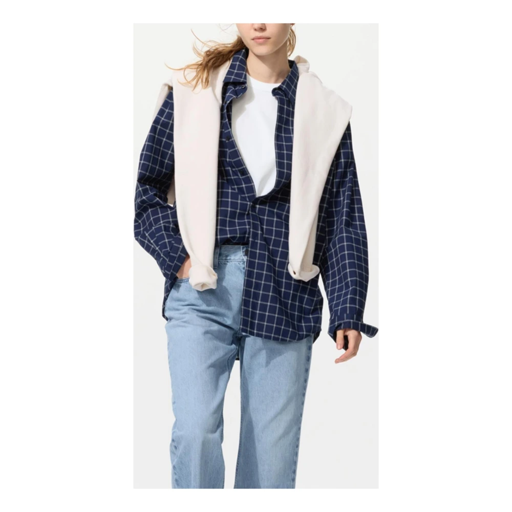 Рубашка UNIQLO унисекс синяя, Цвет: темно-синий, Размер: 175/100A(L) | Китай.рф