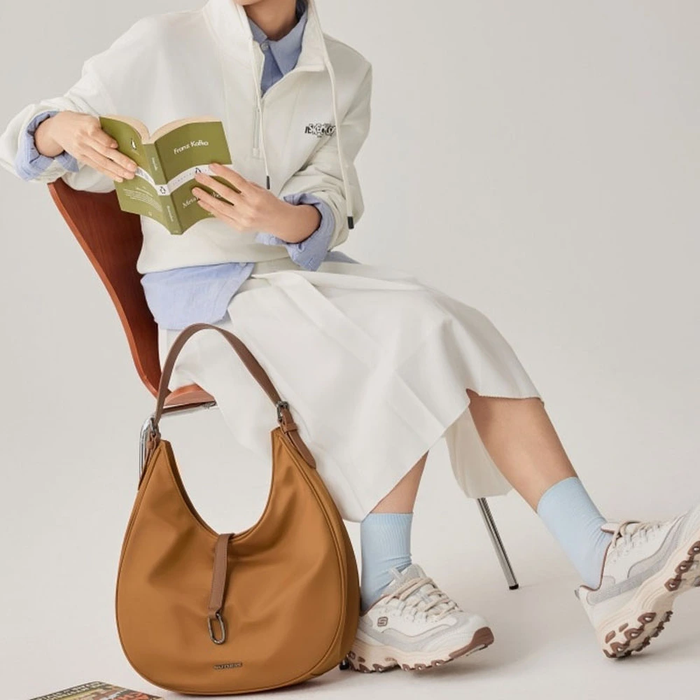 Сумка через плечо Skechers тканевая коричневая, Цвет: орехово-коричневый | Китай.рф