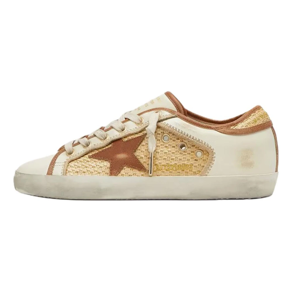 Кроссовки Golden Goose Super Star Low Top для женщин, Цвет: бело-коричневый, Размер: 36 | Китай.рф