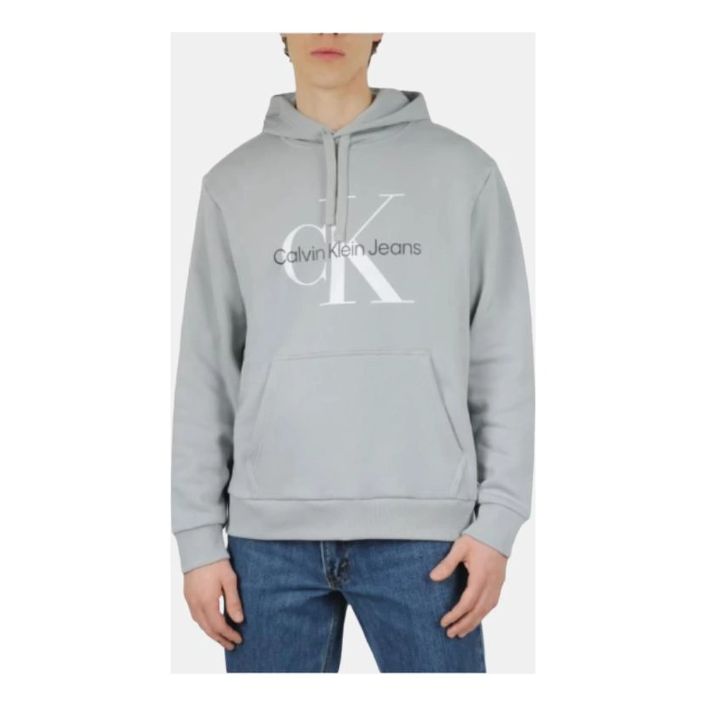 Толстовка Calvin Klein мужская с логотипом, серая, Цвет: серый, Размер: S | Китай.рф