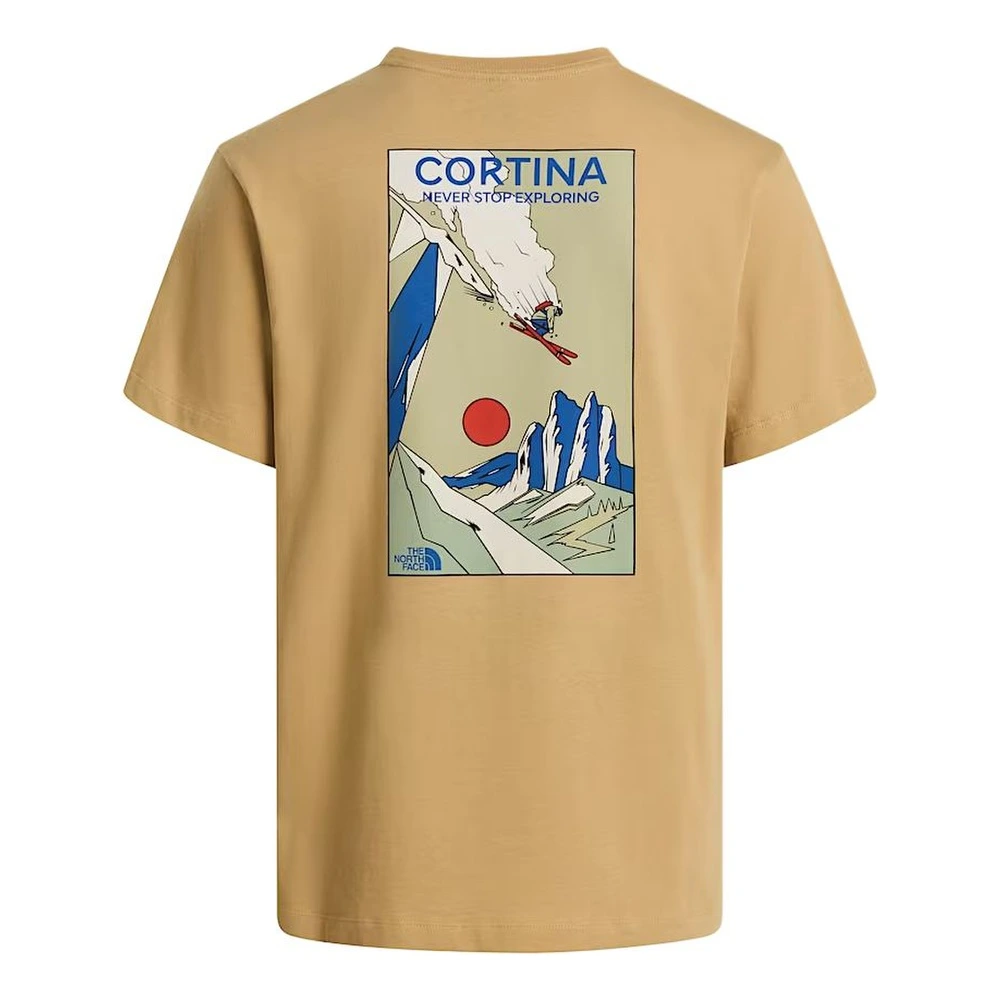 Футболка The North Face Mountain Celebration с графическим принтом, Цвет: хаки-стоун, Размер: L | Китай.рф