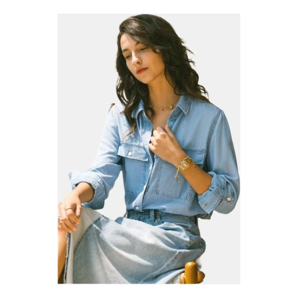 Джинсовая рубашка Levi's женская темно-синяя, Цвет: темно-синий, Размер: XS | Китай.рф