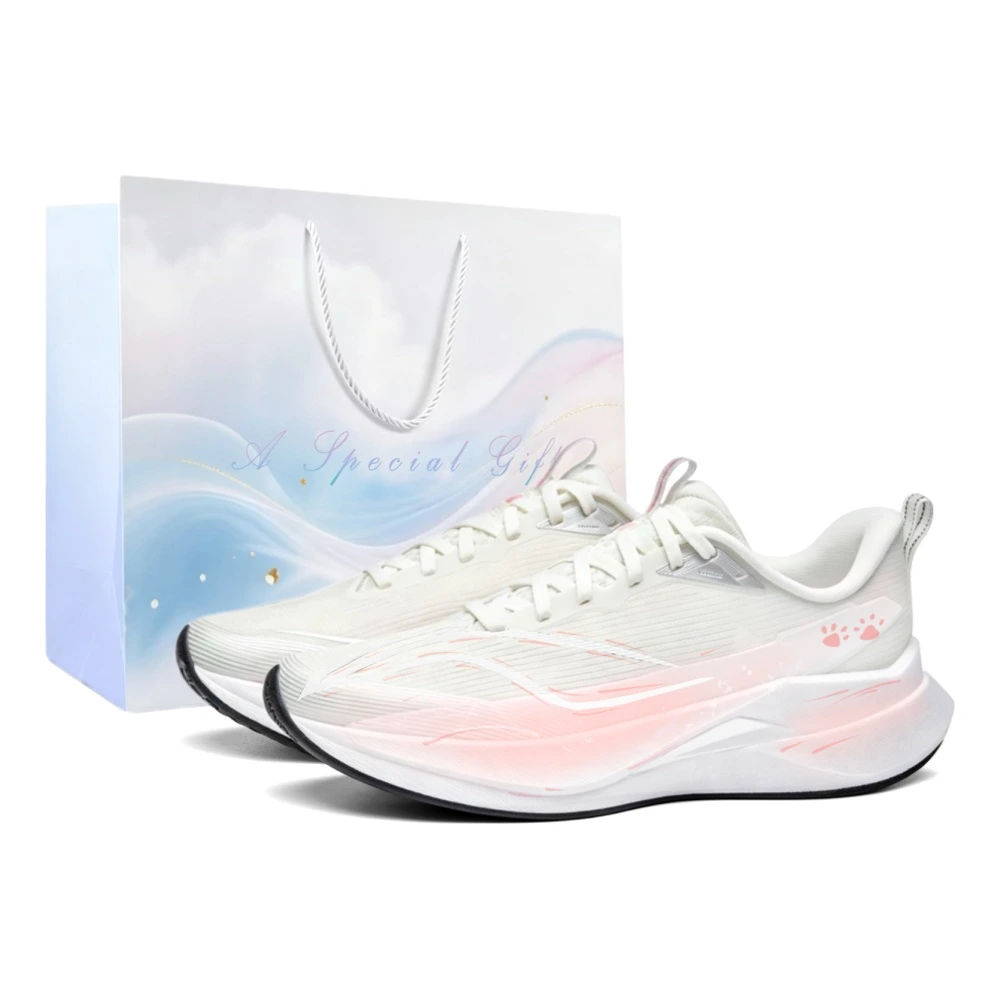 Кроссовки для бега Li Ning Red Hare 9 PRO женские розовые, Цвет: Розовый "Дневник розового когтя" — подарочный пакет, Размер: 35 | Китай.рф