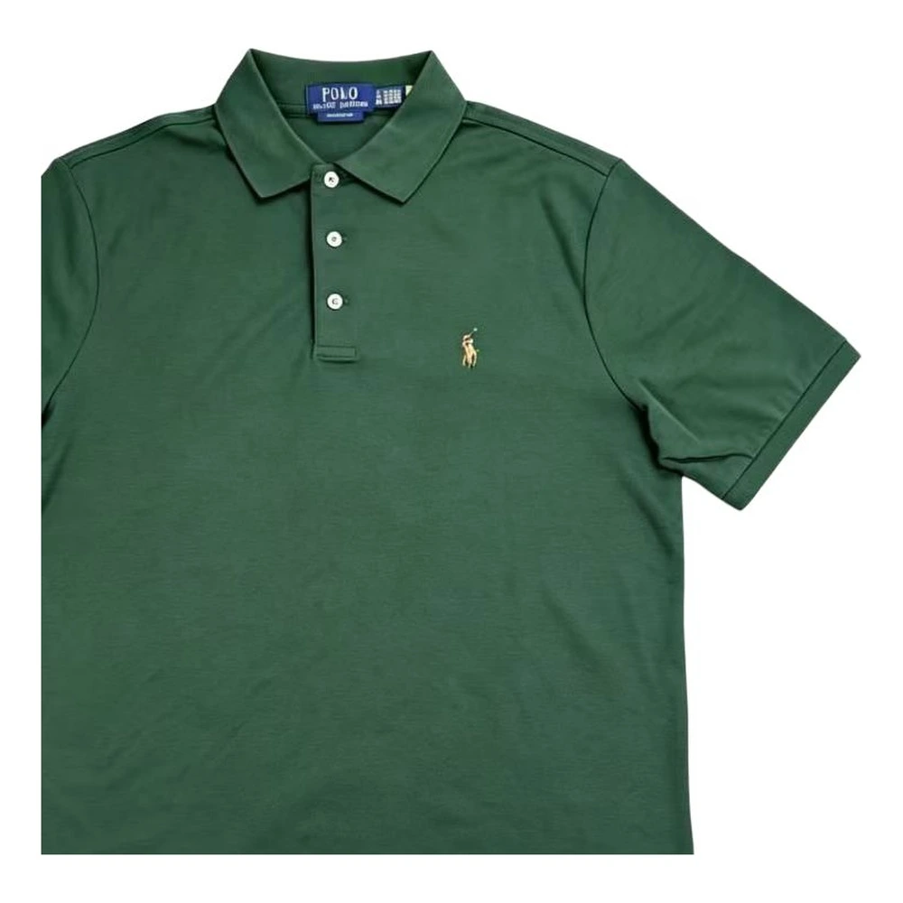 Поло рубашка Polo Ralph Lauren мужская классическая, Цвет: темно-зеленый, Размер: S | Китай.рф
