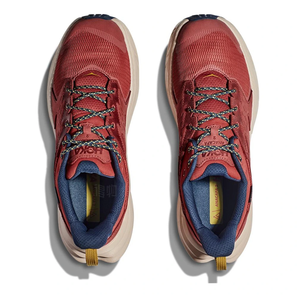 Кроссовки HOKA ONE ONE Anacapa 2 беговые, красные, мужские, Цвет: Красный чили-соус, Размер: 40.5 | Китай.рф