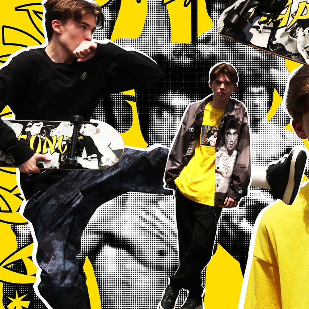 Куртка Aape x Bruce Lee с принтом мужская, Цвет: Цветной MLX, Размер: M | Китай.рф