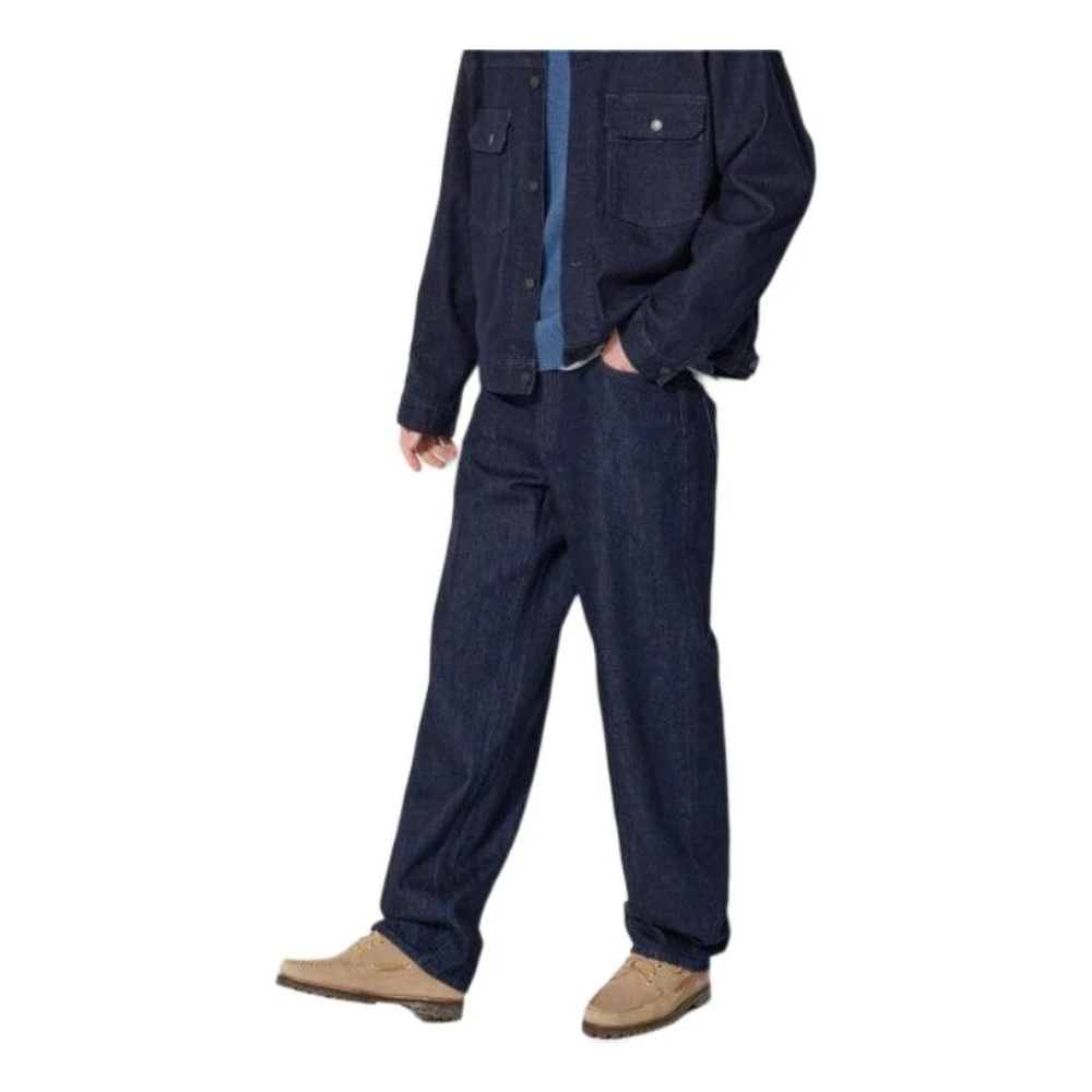 Джинсы UNIQLO Jeans Men's Dark Blue Straight Fit, Цвет: темно-синий, Размер: 33(175/84A) | Китай.рф