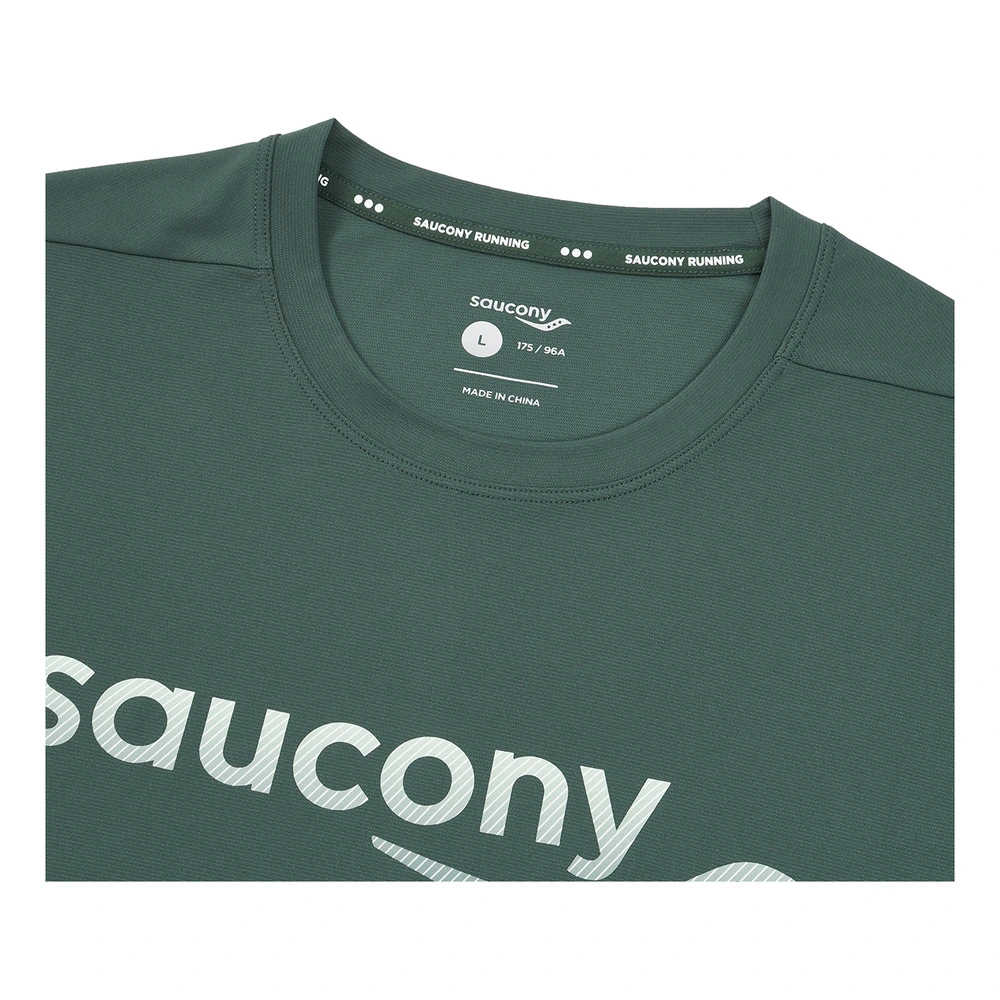 Футболка Saucony Running Peacock Green для мужчин и женщин, Размер: S, Цвет: павлиний зелёный | Китай.рф