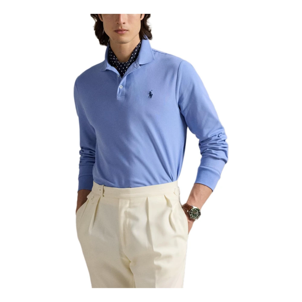 Поло рубашка мужская Polo Ralph Lauren, темно-синяя, Цвет: осенний синий, Размер: L | Китай.рф